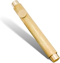 Elegante bolígrafo vintage de bolsillo de latón, mini bolígrafo, pequeño, corto y compacto, para viajes, regalo incluye 4 unidades de recarga E