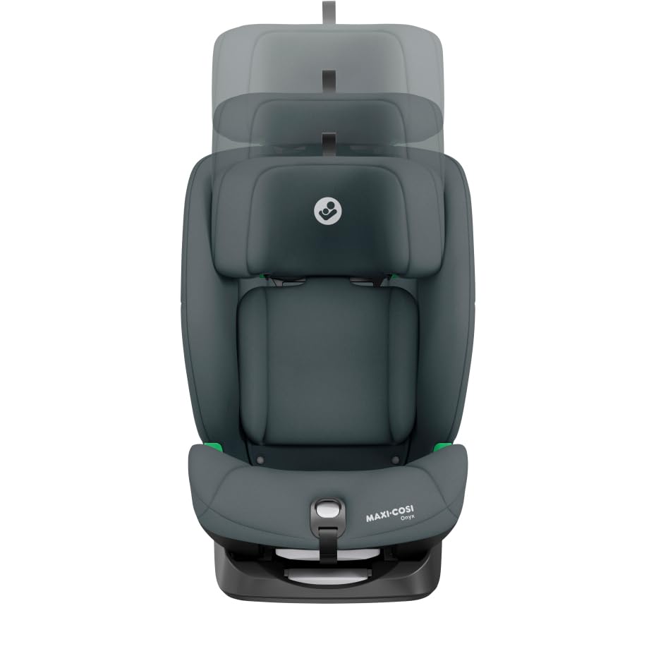 Maxi-Cosi Onyx silla de coche multiedad, 5 posiciones de reclinado, protección G-CELL, Arnés de seguridad de 5 puntos, Silla de Coche ISOFIX,15 meses-12 años, Full Graphite