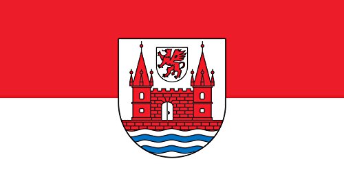 Drapeau Ville de Schwedt Oder grand format paysage pour mât - 2