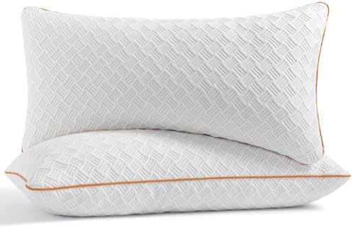 Twirest Kopfkissen 60 x 80 cm, Memory-Foam-Flocken, 2er Set | Höhenverstellbar, gefüllt mit Memory-Foam-Flocken und Faserwatte, mit Reißverschluss und waschbarem Bezug