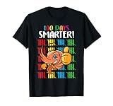 100 jours plus intelligents Joyeux 100e jour d'école aux crevettes Étudiant T-Shirt