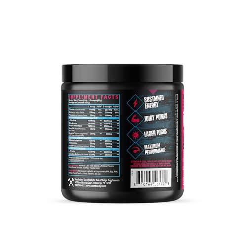Image of Axe & Sledge Intake All-in-One Pre-Workout Caffeine | L-Citrulline, Beta Alanine, Betaine for Performance & Focus | Pre-Workout for Men & Women (Cluster Candies)