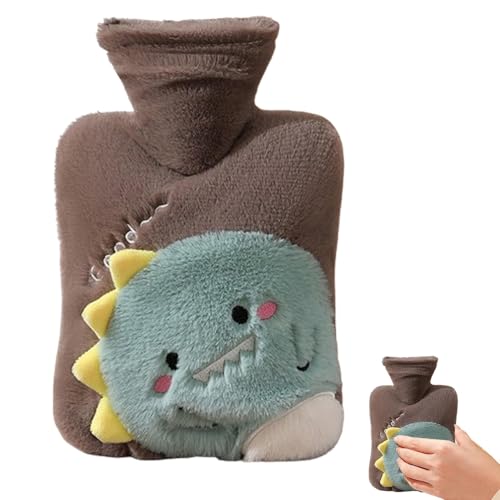 Bolsa de agua caliente de dibujos animados, 1000 ml, botella de agua caliente, tapa de calentamiento suave, gran capacidad, mejor botella de agua caliente, 1000 ml, bolsa de agua caliente para