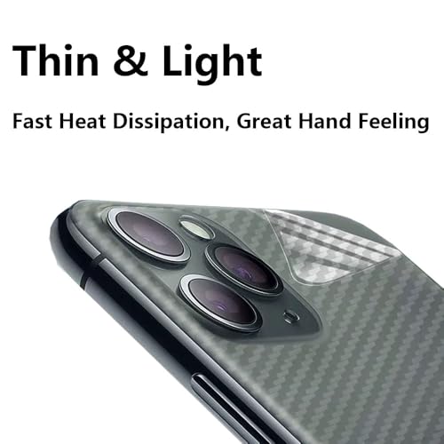 Película protectora trasera para iPhone 17 Pro lámina trasera mate fibra carbono antiarañazos x2 3