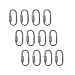 12Pcs 304 Stainless Steel D Shape Locking Carabiner Quick Link Chain Connector Keychain Buckle (M4 5/32")