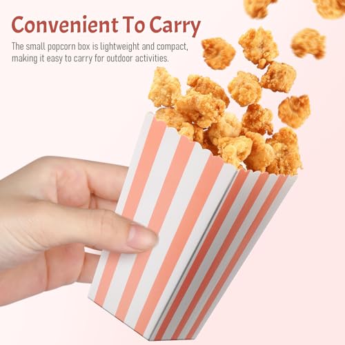 Image of Boxes 48 Pack Paper Popcorn Cups 4.52X2.75 Inches Snack Holders for Birthday Party Favor Supplies and Bar