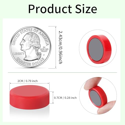 Imanes redondos para refrigerador, pack 20 piezas miniatura 4