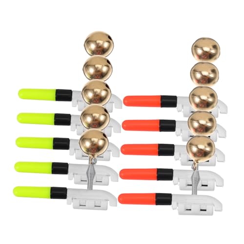DECOMELODY 10 Piezas Barra Luminosa De Pesca Luz De Alarma De Cebo para Morder Pez Carrete De Pesca Pecera Indicador De Alarma De Picadura De Pesca Alarmas De Pesca Alarmas De Mordedura Abs