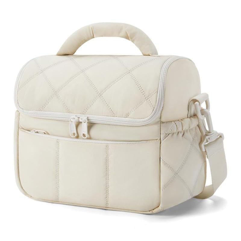 Mochila térmica multifuncional, espaçosa e moderna, ideal para o trabalho, piqueniques e cuidados diários(Branco)