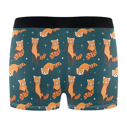 Men's Underwear Cartoon Red Panda Boxer Briefs Soft Comfort Short Leg Trunks S-XXL3