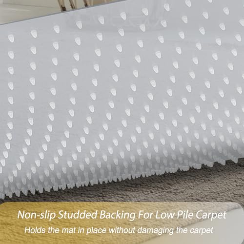 Tapete de cadeira de escritório para carpete, tapete de plástico fácil de deslizar para cadeira de e