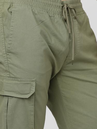 Image of Highlander Men's Cargo Jogger Trousers | Perfect for Casual Outings,Travel & Work Wear with Utility Pockets