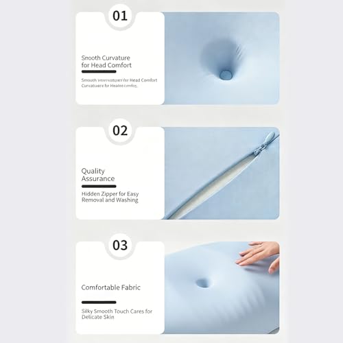 Almohada cervical ergonómica para cama con funda extraíble lavable 5