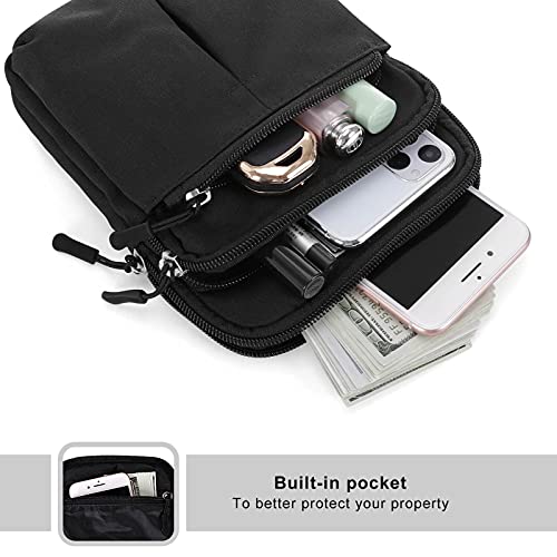 KAMO Multifunction Phone Waist Bag - Diagonal Cross Body Smart Phone Case Outdoor Bag with Triple Zip for Women & Men4