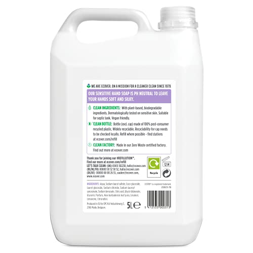 Ecover Handzeep Lavendel & Aloe Vera, 5000 ml - Afbeelding 3
