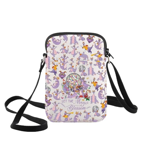 Image of WZMPA Dragon Crossbody Bag Purple Dragon Gift Dragons Shoulder Bag Cartoon Merchandise