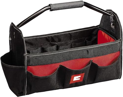 Einhell - Bolsa de herramientas 45/22 (portaherramientas, fondo reforzado, asa de transporte, asa, bolsillos y compartimentos diversos)