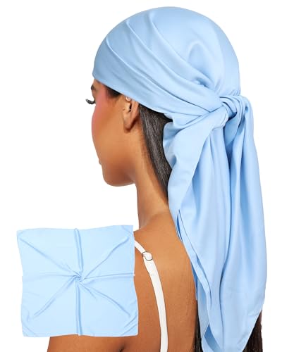 AWAYTR 35” Alphabet Head Scarf Women Like Silk Scarf Hair Scarves