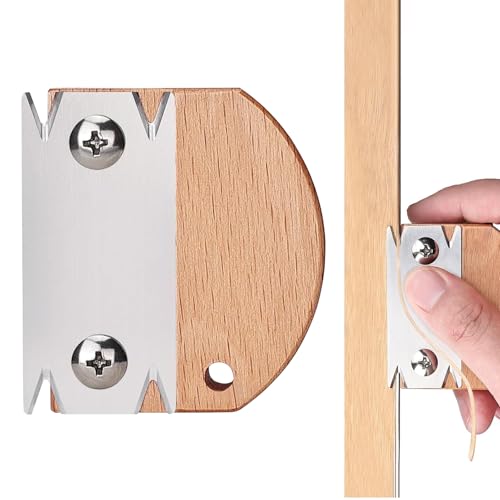 Enchapadora de bordes: raspador cómodo con agarre de madera, herramienta de corte de precisión afilada, cortador de esquinas compacto y, moldeador de laminado de eficiente | Tareas de