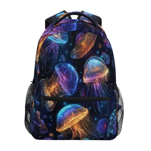 Colorful Jellyfishes Pattern Boys Girls Kids School Backpacks Bookbag, School Bag Travel Backpack Daypack