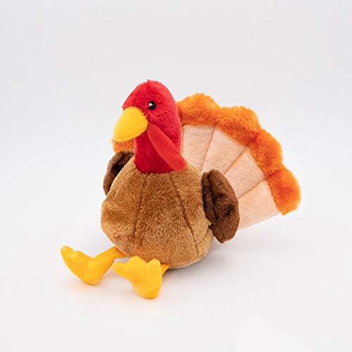 ZippyPaws Turkey Plush - Interactive Dog Toys to Keep Them Busy Squeaky & Crinkly Pet Toy for All Breeds For Small Medium & Large Dogs 1 Medium Blaster Squeaker - Tucker the Turkey