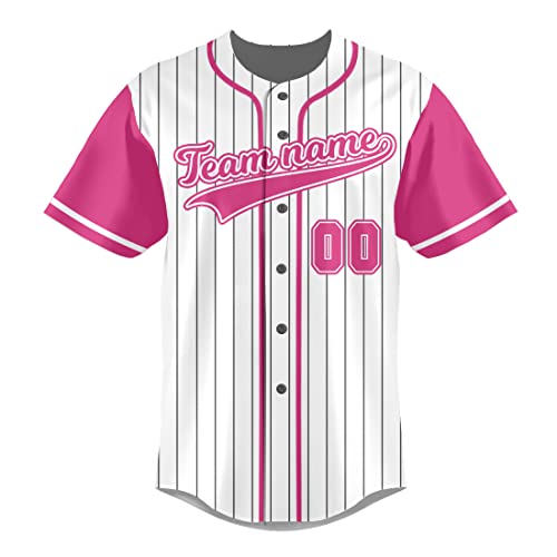 Custom Men Women Youth Pinstripe Baseball Jersey Hip Hop Shirts Personalized Name Number S-7X6 miniatura 2