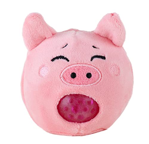 Toyland 8cm Furry Farm Animal Jelly Squeezers - Children's Novelty Toys (Pig)