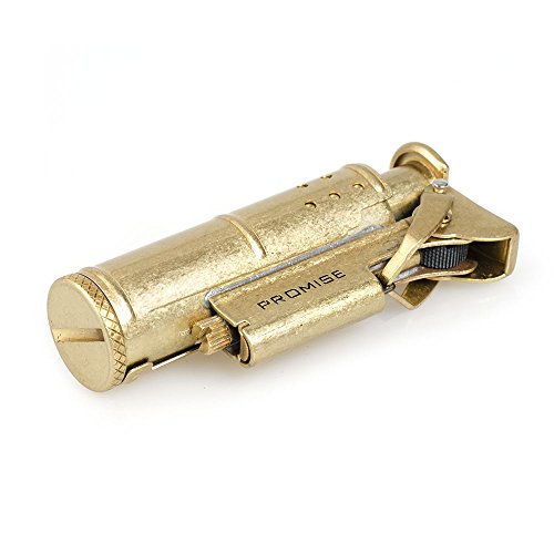 Soft Flame Solid Brass Antique Style Flint Wheel Kerosene Windproof Lighter #TOP7