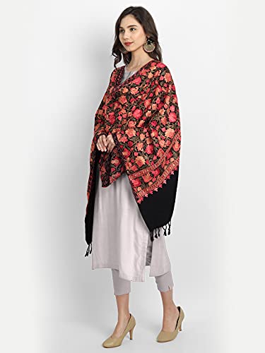 Zamour Kashmiri Embroidery Indian Shawl Stole Scarf Wrap for Wedding Parties Bridesmaid Prom2