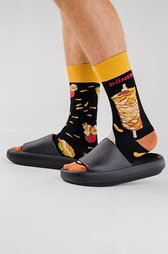 TODO Lustige Döner Kebab Socken Herren und Damen, Socken mit Döner Motiv 39-42