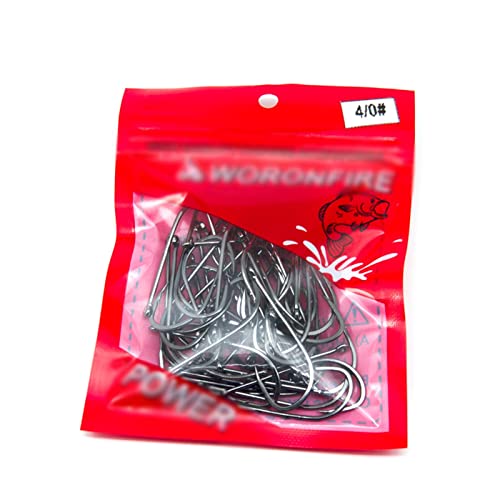 HNHYNSY Angelhaken Langer Schafthaken zum Angeln 50 Teile/Beutel 1# -6/0# Hoher Kohlenstoffstahl Scharfer Stachel-Offset… – Bild 8