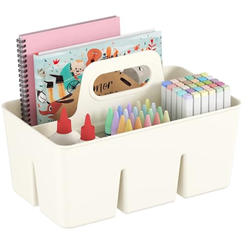 Lifewit Desk Tidy Organiser Craft Caddy Pen Pencil Holder Office Supplies for Table Storage Art Stationary Organisation White