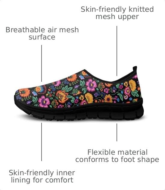 Image of Womens Slip On Walking Shoes Non Slip Loafer Breathable Holiday Travel Shoe Lightweight Casual Low Top Sneakers SizeUS 5.5-11.5