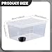 Leefasy Reptile Feeding Box,Transparent Terrarium Habitat Cage Transport Breeding Box with Feeder Bowl for Frog Treefrog Snake, 38x24x17cm