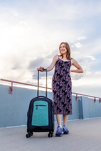 Sherpani Latitude, 22 Inch Travel Soft Side Luggage, Durable Luggage, Suitcases with Wheels, Lightweight Rolling Luggage Carry On, Carry On Luggage 22x14x9 Airline Approved (Teal)2