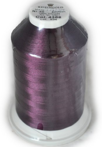 Hilo Rayon Rheingold No. 40 Dark Purple, Cono Comercial de Rayon 5500 yd / 5000 m miniatura 1