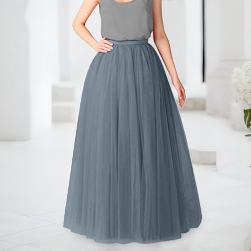 Jupe trapèze élastique en tulle bouffant pour un volume fluide et léger - 3