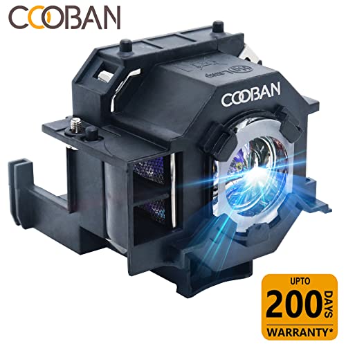 Image of COOBAN ELPLP42 /V13H010L42 Replacement Projector Lamp Bulb with Housing for Epson PowerLite 83+ 83V 83c 83 822p 410W 400WE 400W 280, H330a H281B EX90 EMP-X68 EMP-X56 EMP-83HE EMP-83H EMP-83C EMP-83