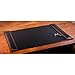 Dacasso Wood & Leather Desk Pad - Luxury Leather Desk Blotter for Writing - Padded Executive Desk Surface Protector - (Walnut & Black, 25.5” x 17.25”)