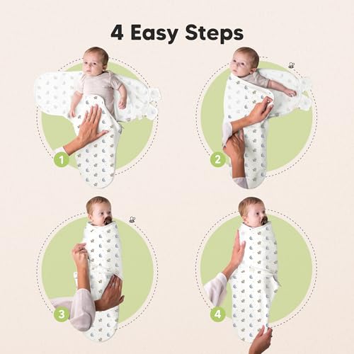 Image of Baby Swaddle Sleep Sacks with Zipper - 3-Pack Swaddles for Newborns 0-3 Months, Infant, Baby Girls, Boys, Soft & Durable Newborn Sleep Sack, Easy Diaper Change Swaddling Blanket (Cosmo, OS)