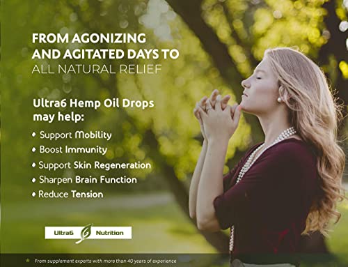 Ultra Hemp Oil Targets Tension- Hemp Oil 500Mg. Hemp Oil Extract With Omega 3, Omega 6, Omega 9 - Natural Hemp Extract Via Hemp Oil Drops. #TOP4