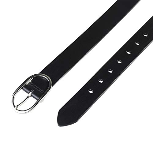 Calvin Klein Women's Casual And Dress Fashion Belts, Black Center Bar, Medium #TOP3