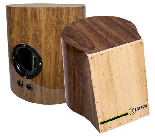 Cajon Acústico Jumbo Drum Folheado Imbuia Natural - Brasil - Luen