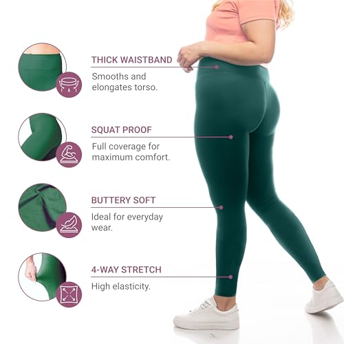 Image of SATINA High Waisted Leggings for Women - Comfortable and Stretchy in Versatile Sizes and Colors