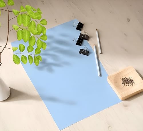 Image of A4 Premium Azure Blue Paper - 80 GSM Ultra Smooth Finish | Double Side Printable Colored Sheets For Invoicing, Office, Craft, Letterhead & Projects | Pack of 100 Sheets (Azure Blue)