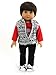 American Fashion World 18-Inch 'Mason' Vinyl Posable Boy Doll with Short Brunette Hair | 3 Piece Rockstar Outfit Included | Premium Quality & Design | Doll Clothes