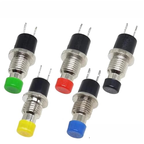 Interruptor pulsador de 7mm PBS-110 NO color blanco para reinicio electronico pack de 20 unidades 2