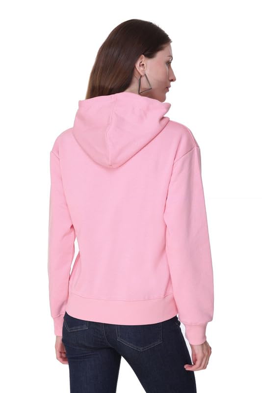Image of Raves Womens Stylish Printed Hoodie | Trendy Cotton Fleece Hooded Sweatshirt for Women & Girls | Full Sleeve Winter Wear Pullover