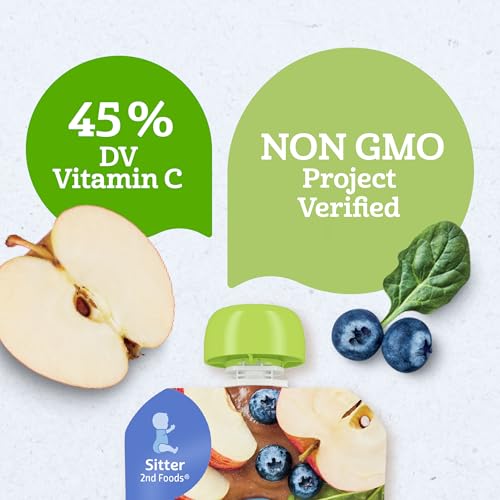 Gerber Stage 2 Organic Apple Blueberry Spinach Puree Pouch, 12-Pack - image 6