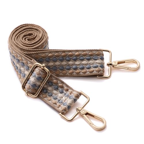 Image of Purse Straps Replacement Wide Crossbody Shoulder Strap for Bags Purse Extender Accessories Guitar Straps, Gold Buckle-347, 1.5INCH